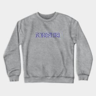 Vintage look Polyphia Distressed Text Blue Crewneck Sweatshirt